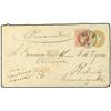 Image 1 : 1867 Registered postal stationary envelope of the Arms type 1863 issue 15 Kr brown upgraded with Fra