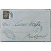 Image 1 : 1880 Entire to BUDAPEST franked 25st. ´Lion´ tied by SISTOVA handstamp.  On reverse, Bucharest trans