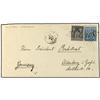 Image 1 : 1881 Cover to Germany franked by France Type Sage 10 c. black on lilac and 15 c. blue tied by gros c
