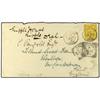 Image 1 : 1885 Cover to England with reverse showing ´Shanghai Local Post´ cds in blue (Sept 10) of despatch, 
