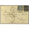 Image 1 : 1897 Cover from Tientsin to France with Tientsin dollar chop on front in black (Nov 18) and bearing 
