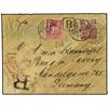 1900 Registered hand-drawn envelope to GERMANY bearing Chinese Imperial Post 20 cent claret (SG 114)