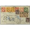 Image 1 : 1901 Registered combination cover to Pola/Austria franked by China CIP ½ c. brown (2), 1 c. orange (
