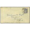Image 1 : 1893 Opened out envelope to USA bearing, on reverse, blue SHANGHAI LOCAL POST date stamp for May 19t
