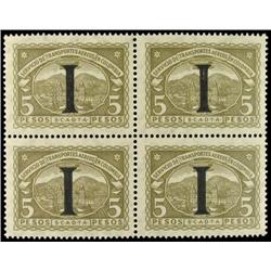 **/* C38/C50 1923-28 SERIE COMPLETA sin el 40 cts. y 80 cts. (C43, C46) sobrecarga I (Italia). Bloqu