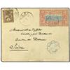 Image 1 : 1897 Envelope to Kirchberg franked 2g brown tied by Harar date stamp.  Obverse also bears 25c. Imper