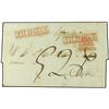 Image 1 : 1843 Pre-stamp envelope written from MALTA and forwarded via Gibraltar with hand-struck GIB. S. ROQU