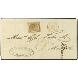 1876 Printed matter rate envelope to FRANCE written from "VAN POLANEN PETEL & Co. MANILA" bearing Ma