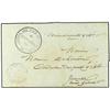 Image 1 : 1843 Pre-stamp envelope to the ISLAND OF MARIE-GALANTE written from POINTE-A-PITRE and cancelled by 