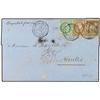 Image 1 : 1878 Envelope to FRANCE bearing French General Colonies Ceres 5 cents green (Yvert 17) and 10 cents 