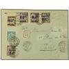 Image 1 : 1893 Registered envelope to Paris franked 5c. "Sage"; ´05c´(2) & ´15c´(2) on 25c. "Commerce" + ´05´ 