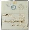 Image 1 : 1856 (June 10) Entire letter (endorsed ´per Norma´ inside) to Santa Maria, Cadiz (Spain) via Gibralt