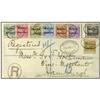 Image 1 : 1900 Registered cover to Hamburg franked by optd. values in Spanish currency (eight, incl. 2 peseta)