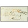 Image 1 : 1844 Stampless envelope to FRANCE written from PORT LOUIS sent on the steamer "Bellecrevle" with box