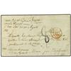 Image 1 : 1851 (July 24) Cover to Corsica, France with fine despatch cds of ST LUCIA double ring cds in black,