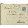 Image 1 : 1911 Envelope written from BATIMA with despatch double ring bearing 2 1/2 d blue (SG 103) tied by FR