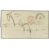 Image 1 : 1864 Unpaid envelope to FRANCE cancelled by SINGAPORE double ring, charged  "8" in manuscript routed