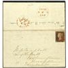 Image 1 : 1841 Letter written on the 16th November 1841 from PARAMARIBO bearing 1 d red (SG 8) routed on Dutch