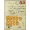 Image 1 : 1921 Registered ´AR´ envelope to Hankow, China, franked 60c(2) Michetti tied by Milano date stamp. R