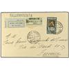 1932 Registered airmail cover to Florence franked by single Airmail 1932 Dante 100 lire deep green &