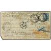 1893 Registered postal stationary envelope 14 k. blue upgraded with 7 k. blue (SG 43) tied by VILNA 