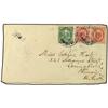 Image 1 : 1898 Envelope to USA bearing, on reverse, SHANGHAI LOCAL POST for Aug. 4; transferred into Japanese 