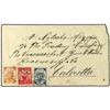 Image 1 : 1919 Envelope to CALCUTTA franked imperf 5k, 10k & 20k tied by RIGA date stamp.  On reverse, ´KARA C