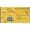 Image 1 : 1878 Envelope to FRANCE bearing 25 cent blue (SG 99) overprinted with date and district name QUERETA