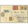 Image 1 : 1908 Hamburg-Amerika Linie envelope to Oyein, redirected to Grimma, franked local 10 ore cancelled A