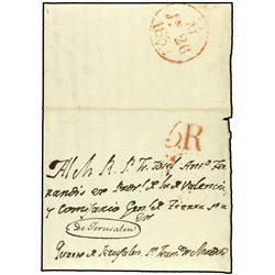 1831 (11-Sept) JERUSALEM a ESPAÑA. Carta enviada por un Fraile Franciscano al procurador General de 