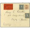 Image 1 : 1912 Registered envelope to GERMANY cancelled on reverse by CUSTOMS LAPPA double ring routed via Mac