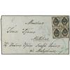 Image 1 : 1874 Entire to METELIN franked four 5k. tied by instinct date stamp in blue. 