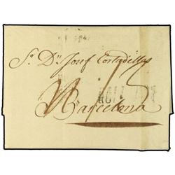 1807 (17-Nov) PHILADELPHIA a ESPAÑA. Circulada por buque francés via Holanda debido al bloqueo de lo