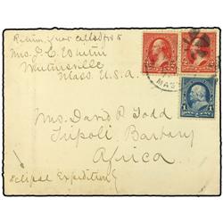 1900 (May) Cover endorsed "Eclipse Expedition" franked by 1894 1 c. deep blue and pair of  2 c. red 