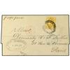 Image 1 : 1882 Envelope to Paris franked 25c. tied by Caracas date stamp.  Obverse also bears red octagonal ma