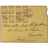 1911 Envelope to FRANCE bearing Turkey 5 para bistre (8) (Yvert 145) tied by HODEIDA Nº 6 (Coles & W