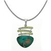 Image 1 : Silver Campo Frio Turquoise & Peridot Pendant