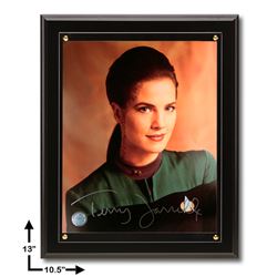 Terry Ferrell Star Trek:10.5x13 Black Plaque Signed 8x10v GFA