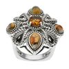 Image 1 : Silver Spiny Oyster & Citrine Rope Ring-SZ 10
