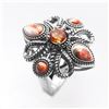 Image 2 : Silver Spiny Oyster & Citrine Rope Ring-SZ 10