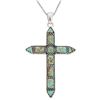 Image 2 : Sterling Silver #8 MineTurquoise   Cross Pendant