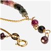 Image 2 : 14K Vermeil Multi Tourmaline Bead Bracelet 7.5"