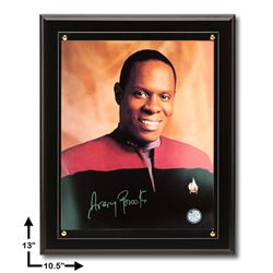 Avery Brooks Star Trek:10.5x13 Signed Plaque Signed 8x10v GFA