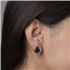 Image 3 : Sterling Silver Smoky Quartz Curved Stud Earrings