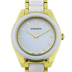 Rousseau Elegant Enamel Insert Link Ladies Watch