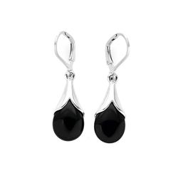 Sterling Silver Black Onyx Dangle Earrings