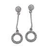 Image 2 : Simulated Diamond Circle Drop Earrings
