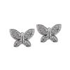 Image 1 : Simulated Diamond Pavé Butterfly Stud Earrings