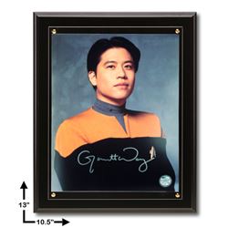 Garrett Wang Star Trek:10.5x13 Black Plaque Signed 8x10v GFA