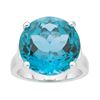 Silver 17.10ct Sky Blue Topaz Solitaire Ring-SZ 6